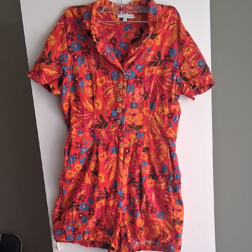 Floral Short Sleeve Jumpsuit